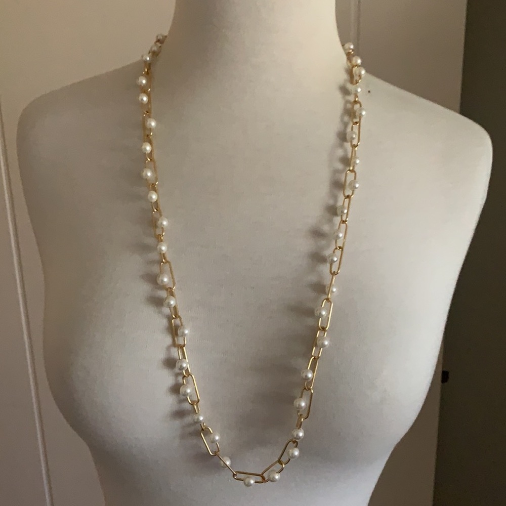 J.crew pearl necklace long necklace